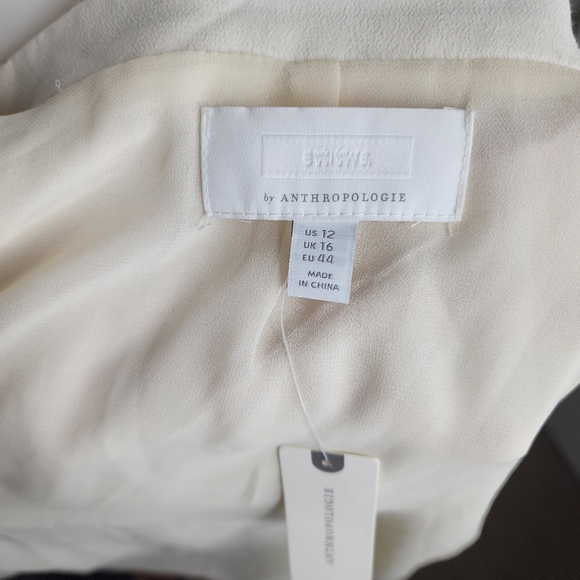 NEW Anthropologie Ettitwa Blazer Blouse Ivory Size 12 - Picture 10 of 12